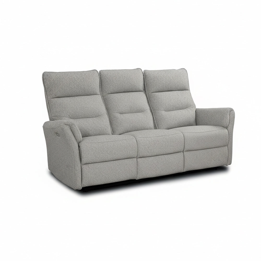 Divano recliner 3 posti elettrico in tessuto grigio 186 cm Softwave