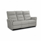 Set Divano 2 Posti + Divano 3 Posti + Poltrona Recliner Elettrica in Tessuto Grigio Softwave