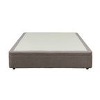 Letto matrimoniale con contenitore in tessuto taupe 162x192x39H Sommier