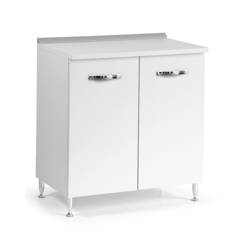 Base cucina con 2 ante colore bianco frassinato 80x50x85H cm