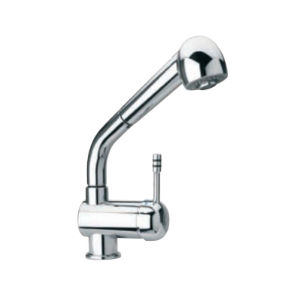 Mitigeur d'évier chromé avec douchette extractible Paini 64CR568