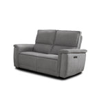 Divano recliner elettrico 2 posti tessuto grigio 164 cm Velveta