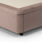 Letto matrimoniale con contenitore in tessuto tortora 180x200 Sommier