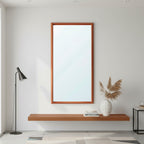 Specchiera rettangolare con cornice sintesi ciliegio 127x65 cm. SP49