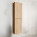 Colonne suspendue salle de bain avec 2 portes couleur chêne 35x31x150H cm - Moider