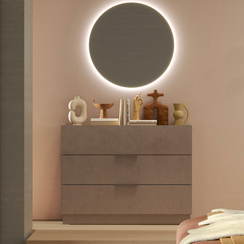 Komplettes Schlafzimmer mit Bettkasten in Bronze - Mustella