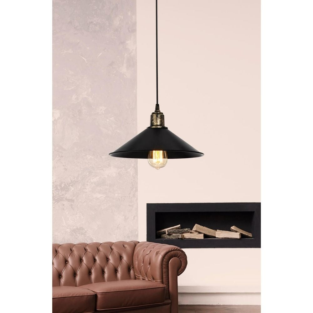 Hängeleuchte schwarz 62H cm - Bluc