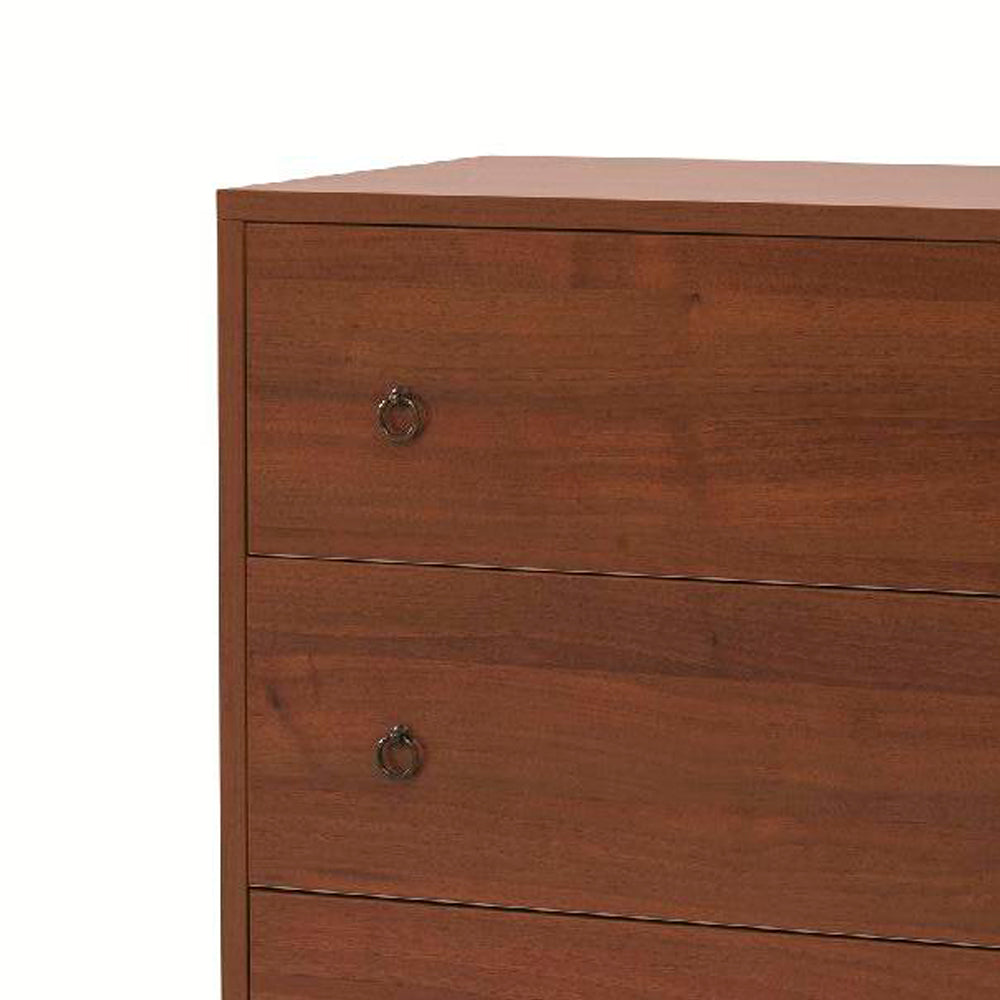 Comò con 3 cassetti colore noce antico 91x45x81H cm