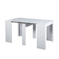 Console laquée blanche 90x50 cm extensible jusqu'à 3 mètres - Ofelia
