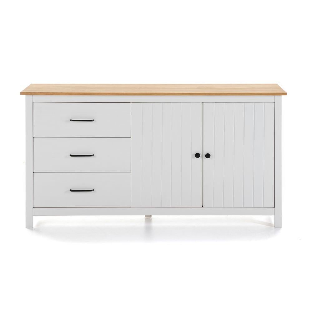 BUFFET MIRANDA 2 PORTES 3 TIROIRS BLANC/PIN (13196)
