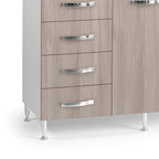 Mobile sottolavello con cassettiera sinistra e lavello incluso colore olmo 120 cm