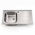 Lavello appoggio 1 vasca con gocciolatoio destro 100x50 cm. inox SA10050 Samet