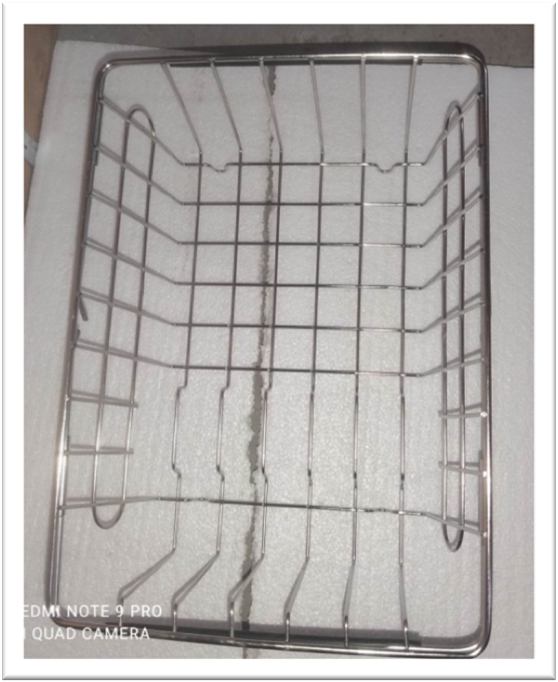 Cesto per lavello in acciaio inox 36x25x12H cm - Basket