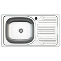 Lavello incasso cucina acciaio 76x43.5 una vasca e gocciolatoio destro SA07DX Samet