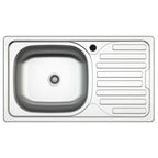 Lavello incasso cucina acciaio 76x43.5 una vasca e gocciolatoio destro SA07DX Samet