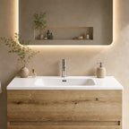 Lavabo consolle da appoggio 81x36.5 cm in ceramica bianco lucido LAV9080ES