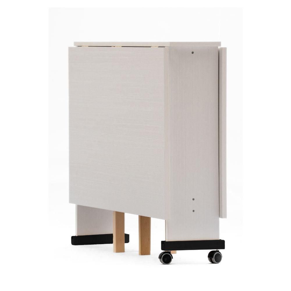 Platzsparender Klapptisch Esche weiß 24x90x78H cm - Vairo