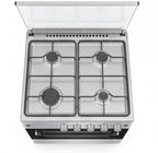 Cuisinière à gaz 50x80h cm en acier inoxydable avec four classe A - Flora 60