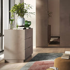 Kommode 110 cm mit 3 Schubladen in Bronze - Mustella
