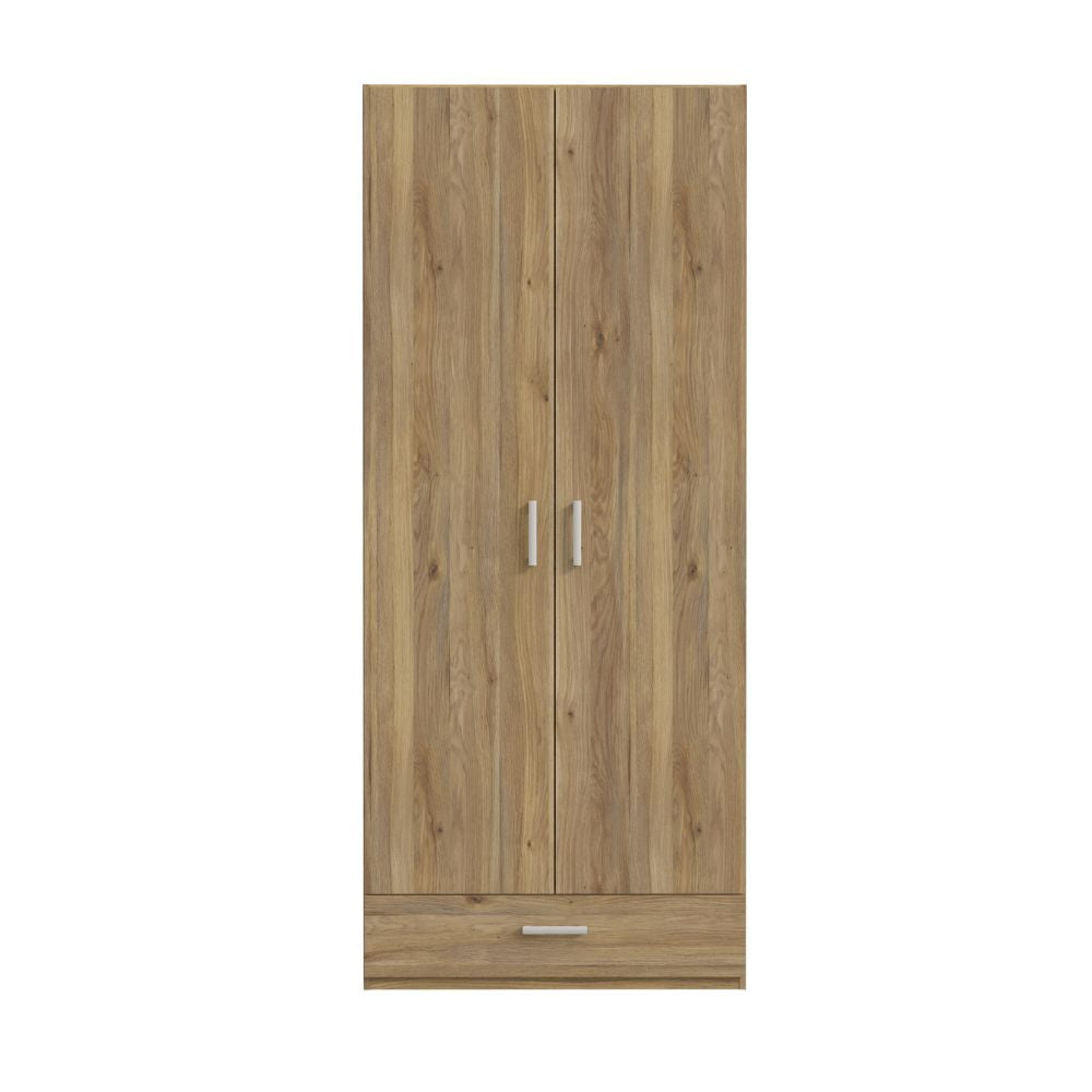 Armadio 2 ante 1 cassetto colore rovere 89x54x210.5H Arcadia