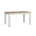 TBLT7127-Q245 AUSZIEHBARER TISCH ESSENZA GESTELL WEISS MIT PLATTE EICHE