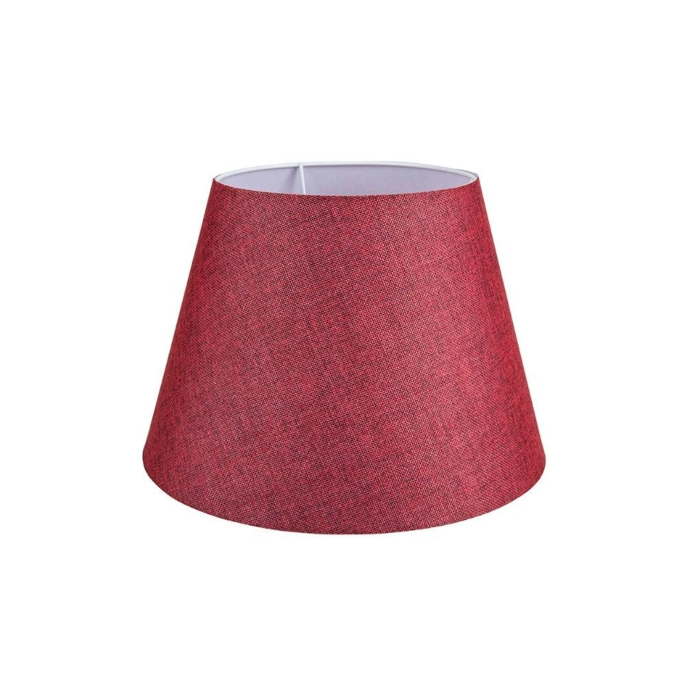 Lampada da tavolo con base bianca e paralume tessuto rosso - LAGUNAH372865
