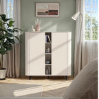 Mobile contenitore 2 ante e 4 vani a giorno cashmere 150x43x154 cm push pull Marini
