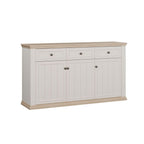 PNTK232-Q214 BUFFET ESSENZA AVEC 3 TIROIRS ET 3 PORTES COULEUR BLANC ET CHÊNE