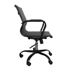 Poltrona ufficio con schienale ergonomico e ruote colore nero H91 Nuvia