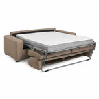 Divano letto 3 posti tessuto Queens colore taupè 200x98x86h Flash
