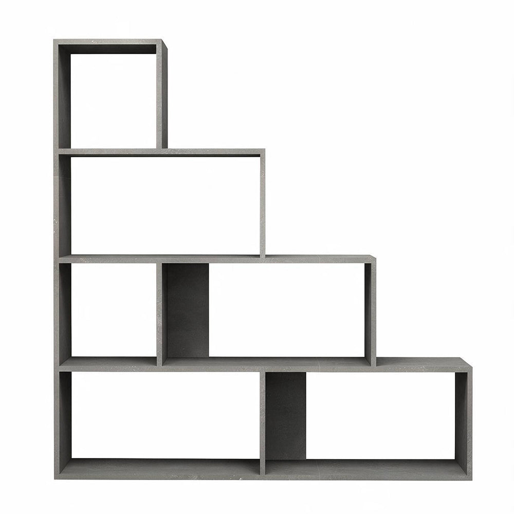 Libreria a scala 145x145 cm in legno colore beton - Alis