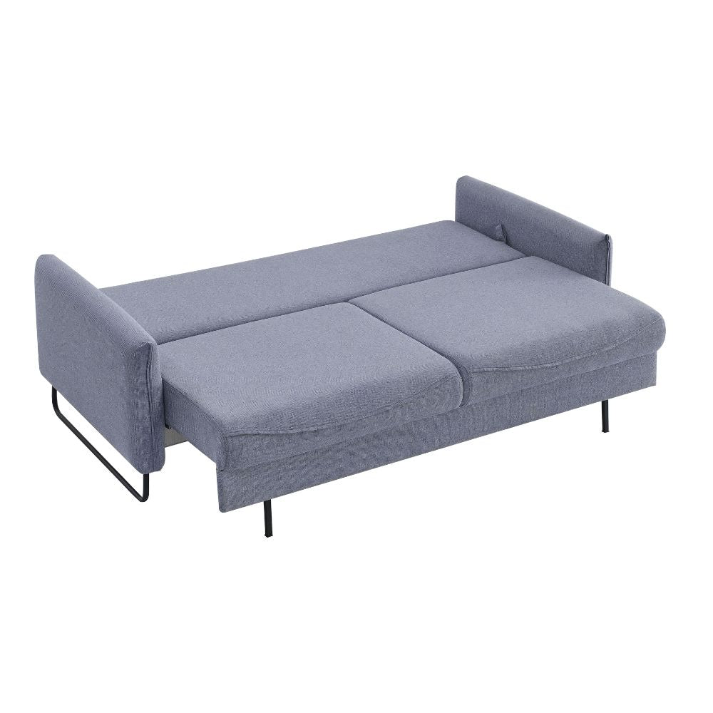 3-Sitzer-Schlafsofa, hellgrauer Stoff - Fly