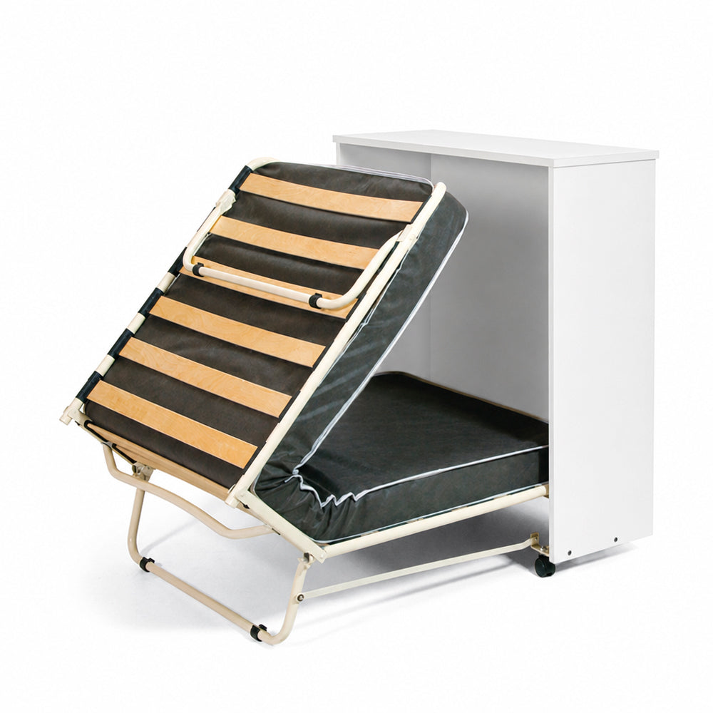 Mobile letto con rete a doghe colore olmo 85x100H cm - Giroletto