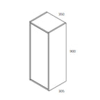Colonna da bagno sospesa 35 cm colore bianco con anta e ripiani - Posir