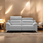 Canapé 3 places avec 2 relax électriques en tissu coloris gris 214 cm - Erno
