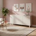 Madia 3 ante 154 cm con apertura push-pull colore beige Moran