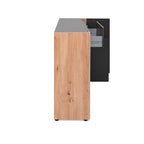 Madia 4 ante e 1 cassetto colore antracite con laterali in rovere artisan 162 cm Cento51A