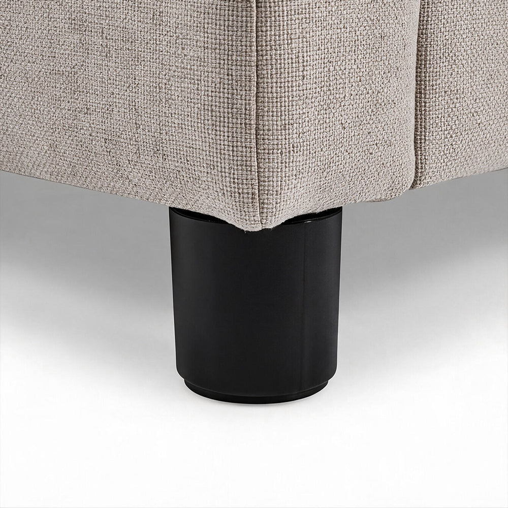 Letto una piazza e mezza contenitore in tessuto Aragon tortora 120x190 Sofaback