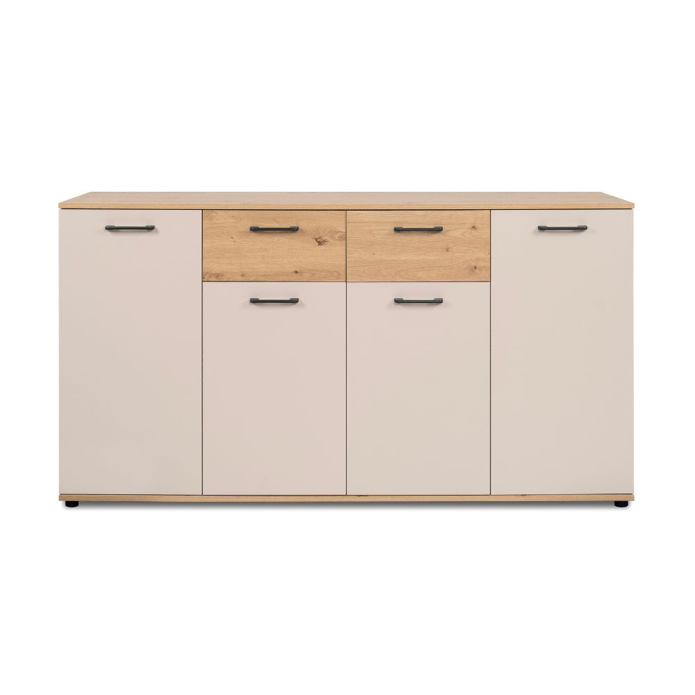 Madia 4 ante e 2 cassetti colore beige e artisan oak Kerry51A