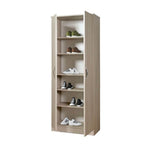 Schuhschrank mit 2 Türen und 5 Einlegeböden in Ulme 71x182H cm - Gabriella