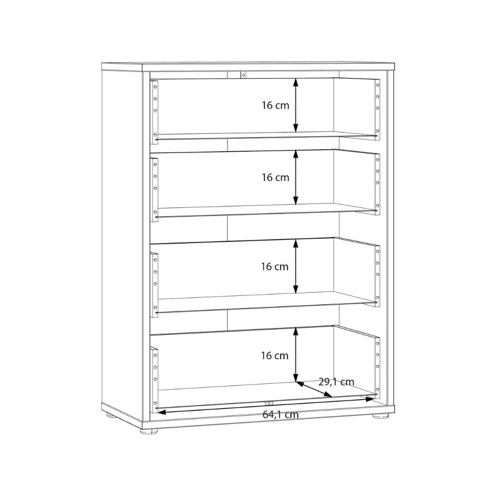 Commode 4 tiroirs coloris cachemire 75x35x99 Medea