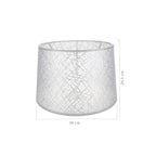Paralume Deco ASZ1181 tessuto bianco motivo ricamo