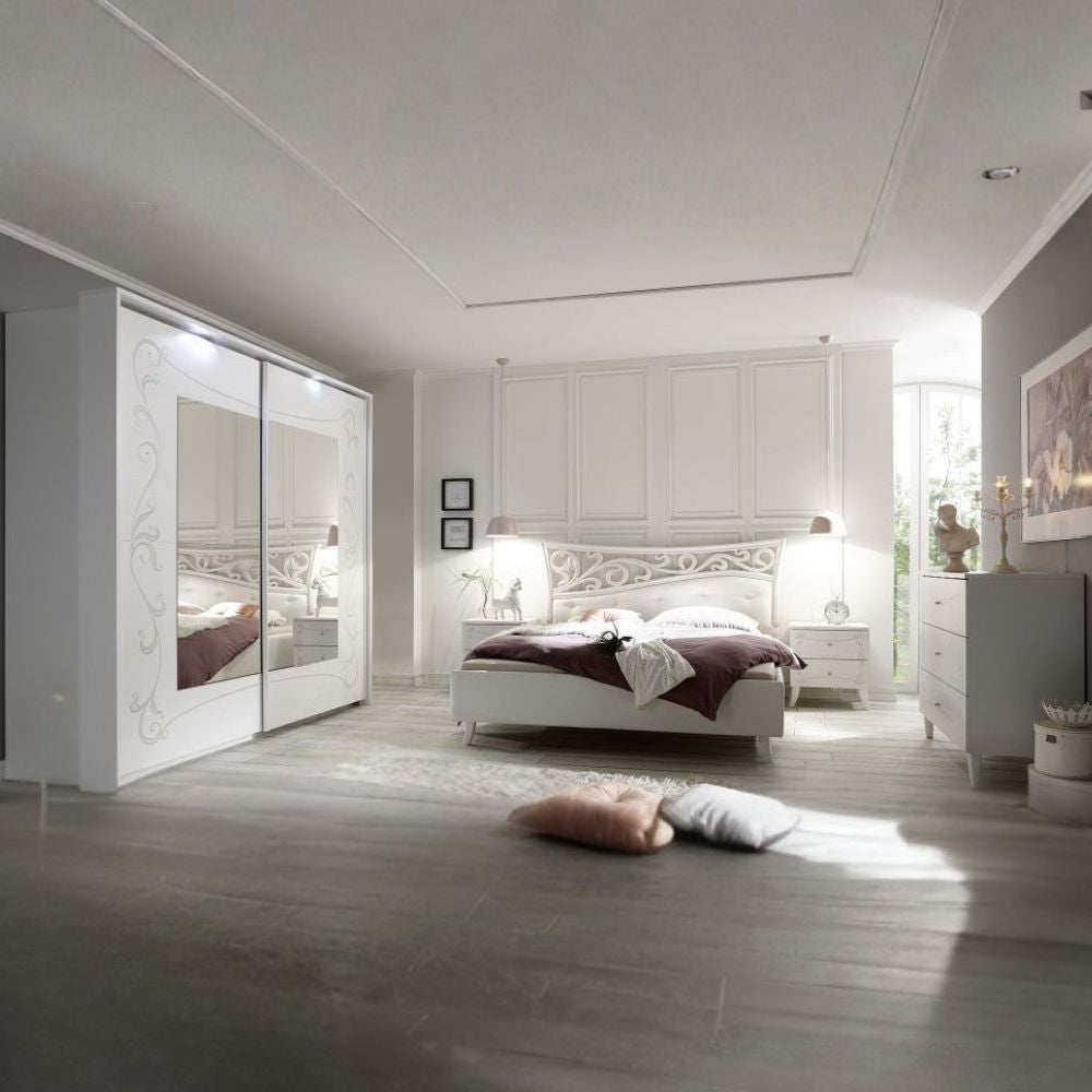 Camera da letto completa colore bianco opaco - Ararat