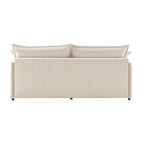 Divano letto con contenitore tessuto colore panna 217x95H cm - Gioia
