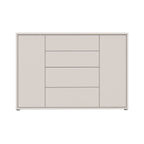Madia 4 cassetti e 2 ante colore cashmere 144x35x99