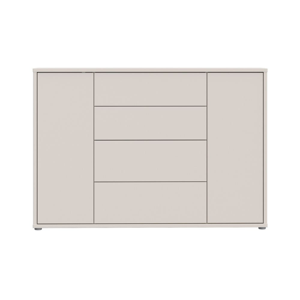 Madia 4 cassetti e 2 ante colore cashmere 144x35x99