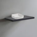 Meuble sous-vasque de salle de bain anthracite 100x47 cm avec lavabo à poser blanc