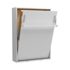 Lit escamotable double blanc 152x208H cm - Loft