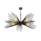 Lampada da soffitto 50H cm con cinque luci colore metallo nero - Salem