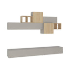 Parete attrezzata 260cm colore cashmere e rovere Tromen